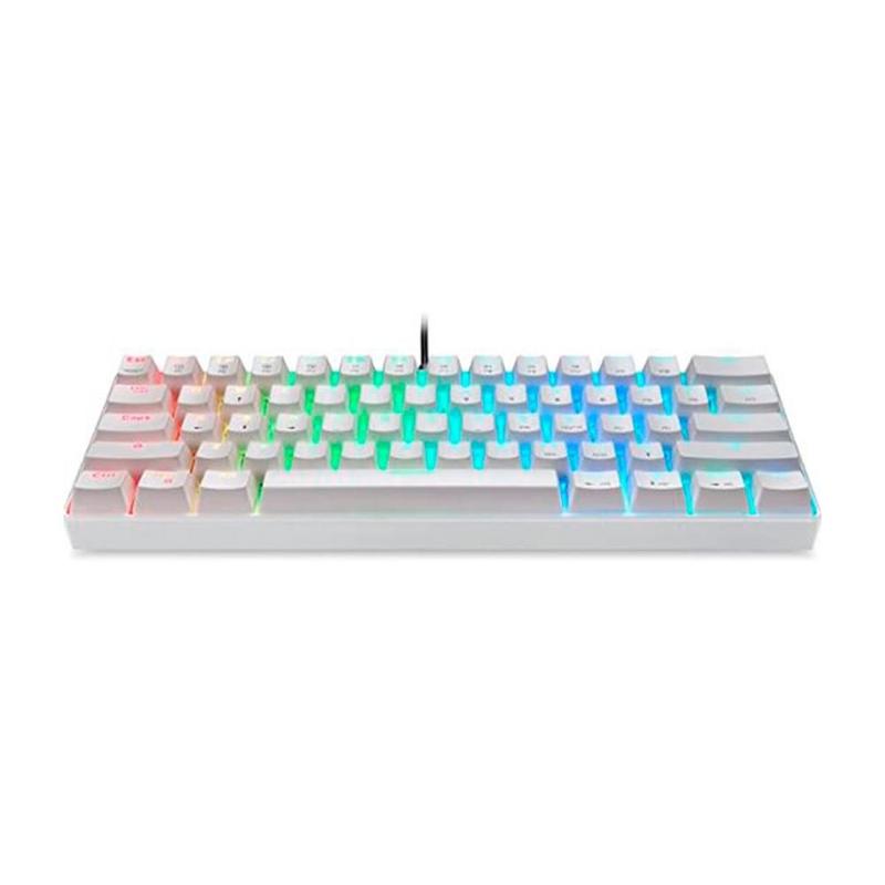 Teclado Gamer Motospeed, ABNT2, Branco, Switch Red - CK61